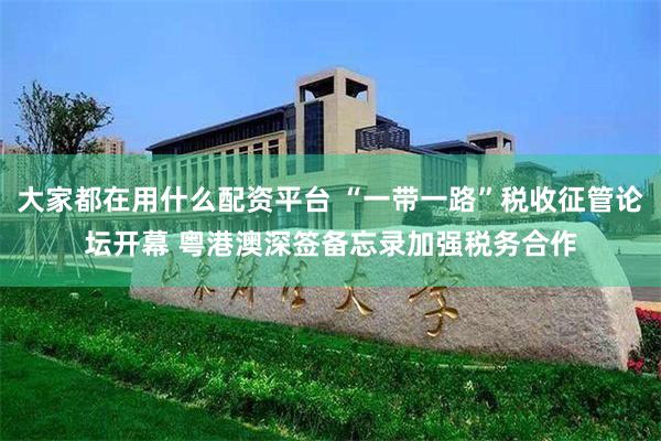 大家都在用什么配资平台 “一带一路”税收征管论坛开幕 粤港澳深签备忘录加强税务合作