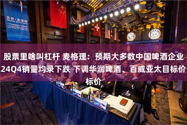 股票里啥叫杠杆 麦格理：预期大多数中国啤酒企业24Q4销量均录下跌 下调华润啤酒、百威亚太目标价